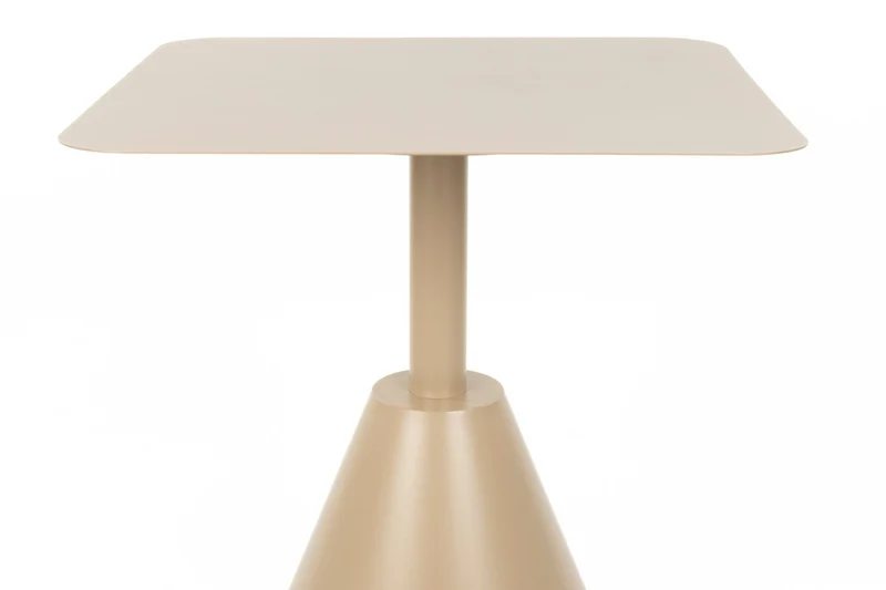Table d'extérieur carrée en métal beige 70 x 70 x 76 cm Axis - The Cool Republic
