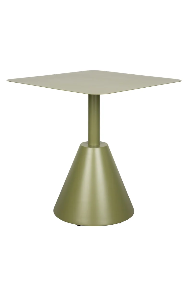 Table d'extérieur carrée en métal vert 70 x 70 x 76 cm Axis - The Cool Republic