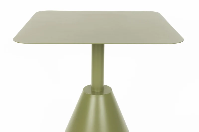 Table d'extérieur carrée en métal vert 70 x 70 x 76 cm Axis - The Cool Republic