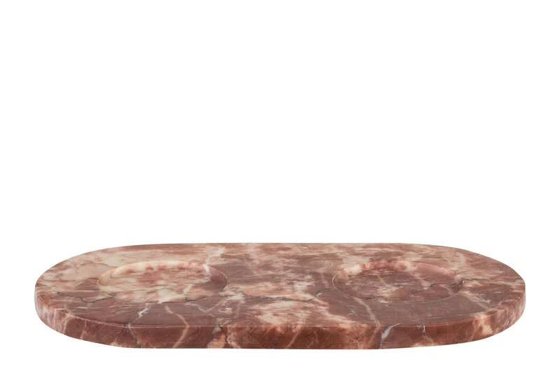 Bols et plateau en marbre rose 23x12x6,5cm Coletta - Versmissen
