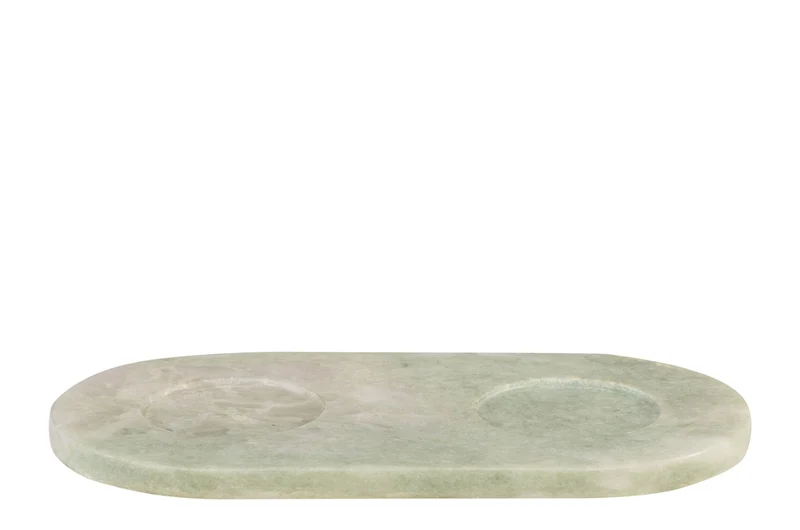 Bols et plateau en marbre vert 23x12x6,5cm Coletta - Versmissen