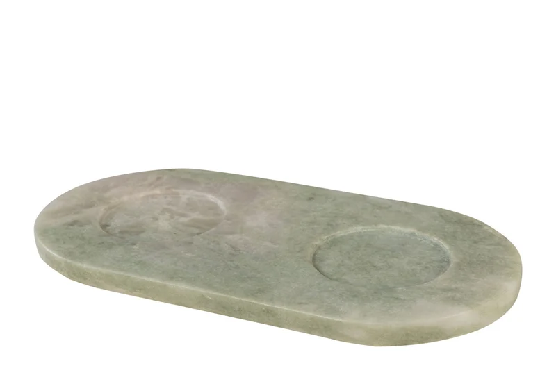 Bols et plateau en marbre vert 23x12x6,5cm Coletta - Versmissen
