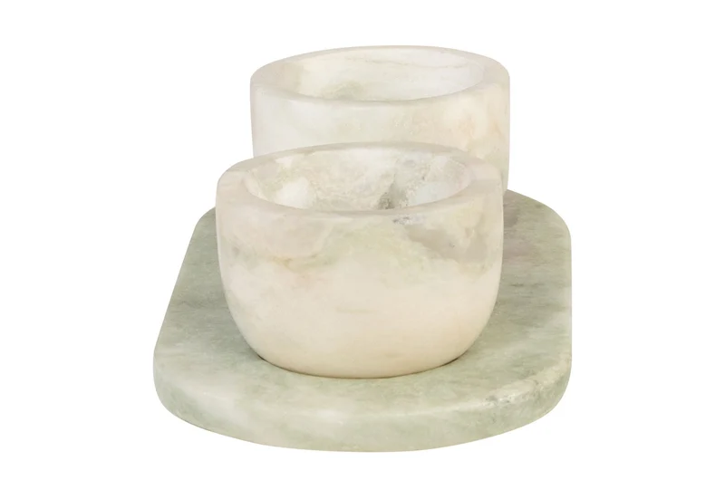 Bols et plateau en marbre vert 23x12x6,5cm Coletta - Versmissen