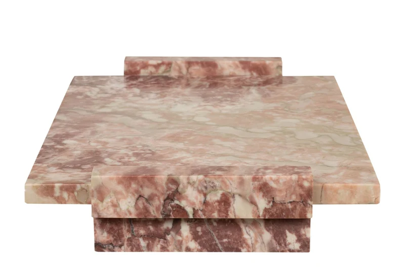 Plateau rectangulaire en marbre rose 40x25x6cm Stanton - Versmissen