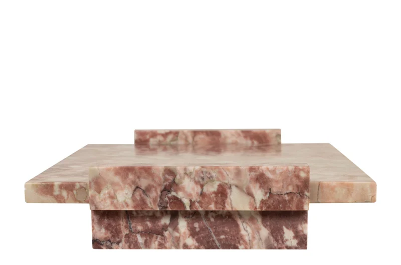 Plateau rectangulaire en marbre rose 40x25x6cm Stanton - Versmissen
