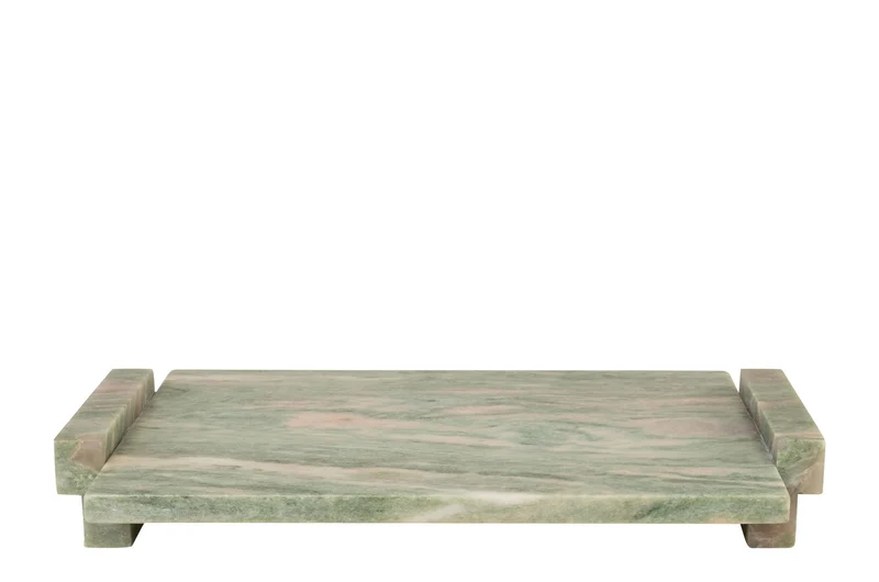 Plateau rectangulaire en marbre vert 40x25x6cm Stanton - Versmissen