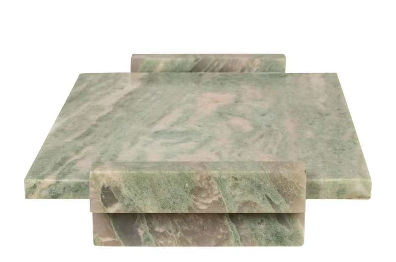 Plateau rectangulaire en marbre vert 40x25x6cm Stanton - Versmissen