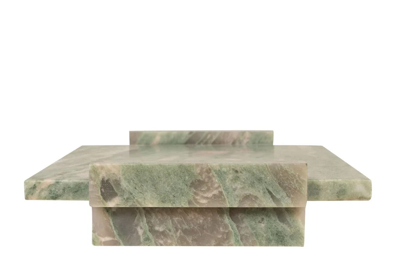 Plateau rectangulaire en marbre vert 40x25x6cm Stanton - Versmissen