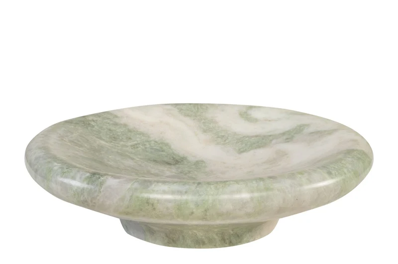 Plateau rond en marbre vert 30x8,5cm Miller - Versmissen