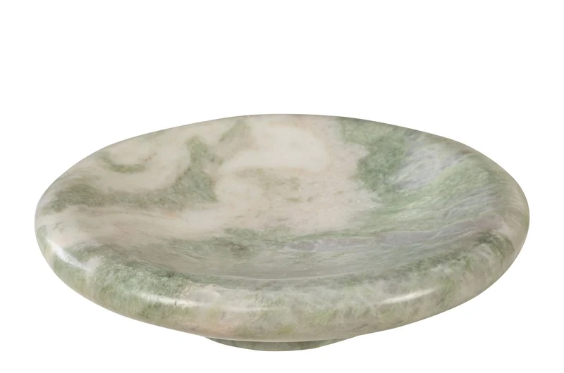 Plateau rond en marbre vert 30x8,5cm Miller - Versmissen