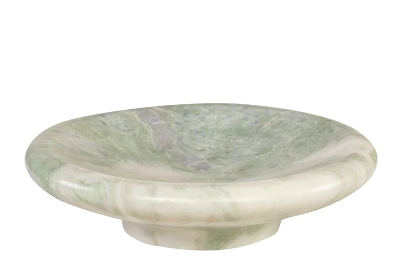Plateau rond en marbre vert 30x8,5cm Miller - Versmissen