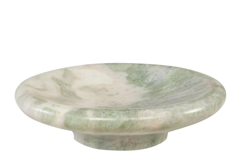 Plateau rond en marbre vert 30x8,5cm Miller - Versmissen