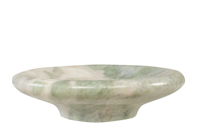 Plateau rond en marbre vert 30x8,5cm Miller - Versmissen