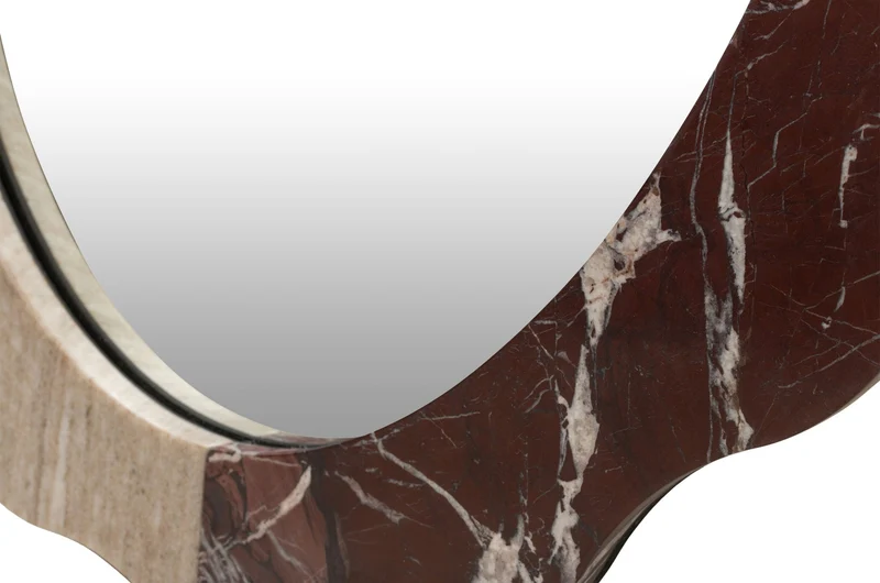 Miroir oval en marbre bicolore 65x3x91cm Celine - Versmissen