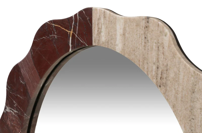 Miroir oval en marbre bicolore 65x3x91cm Celine - Versmissen