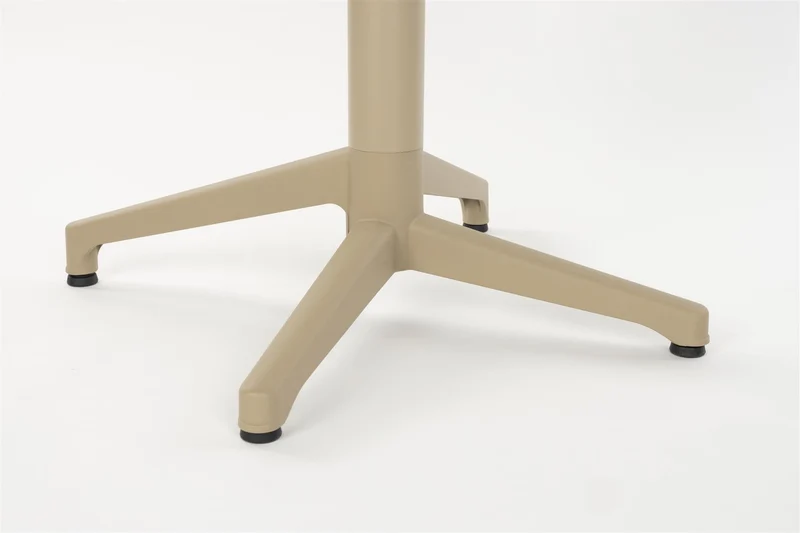 Table bistrot d'extérieur carrée en métal beige 70 x 70 x 76 cm Cala - The Cool Republic