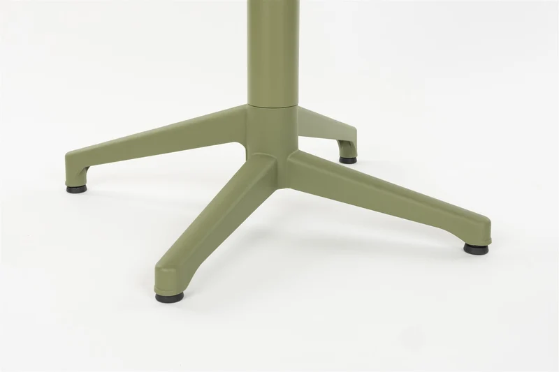 Table bistrot d'extérieur carrée en métal vert 70 x 70 x 76 cm Cala - The Cool Republic