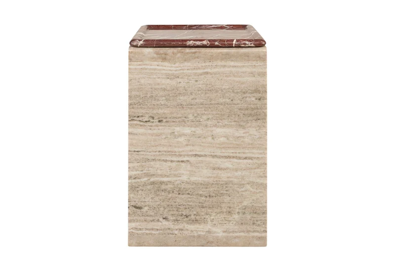 Table d'appoint en marbre beige 40x60cm Voya - Versmissen