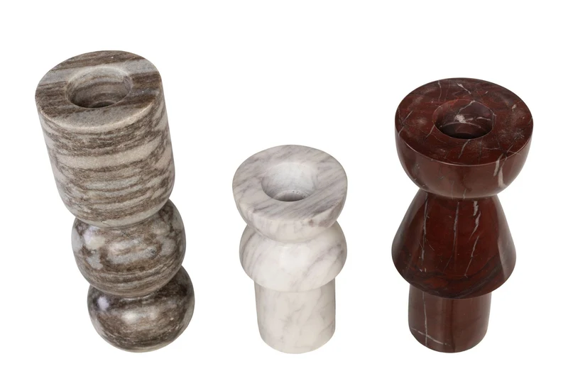 3 bougeoirs en marbre Alton - Versmissen