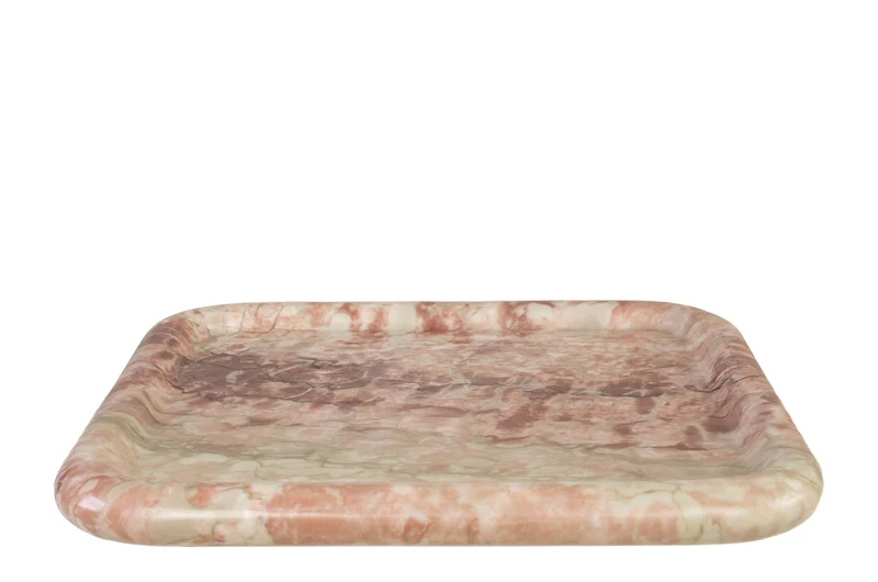 Plateau en marbre rose carré 40x3cm Saville - Versmissen