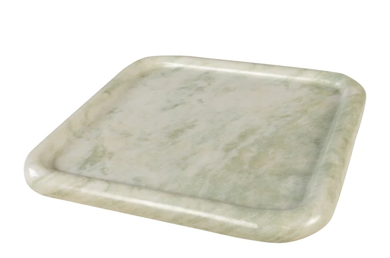 Plateau en marbre blanc carré 40x3cm Saville - Versmissen