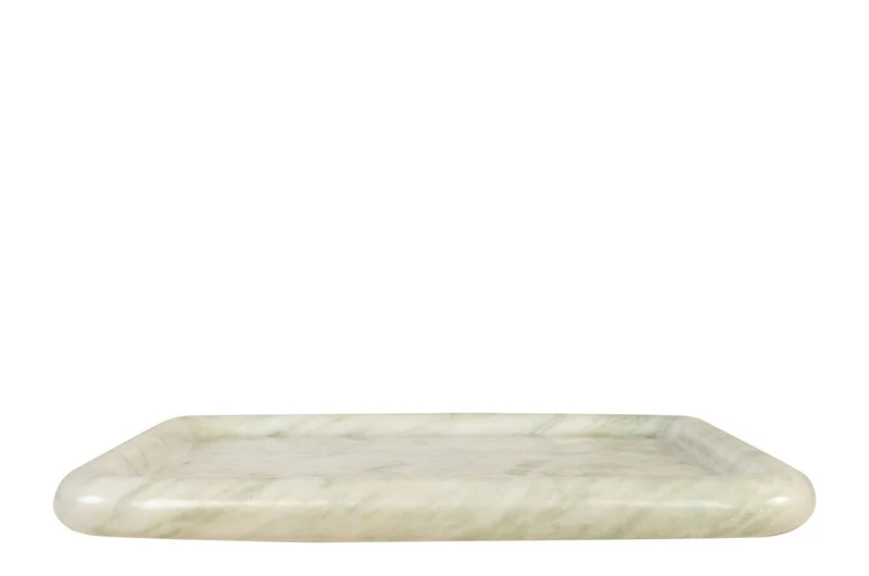 Plateau en marbre blanc carré 40x3cm Saville - Versmissen