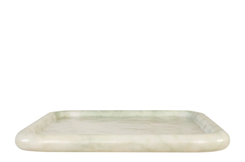 Plateau en marbre blanc carré 40x3cm Saville - Versmissen