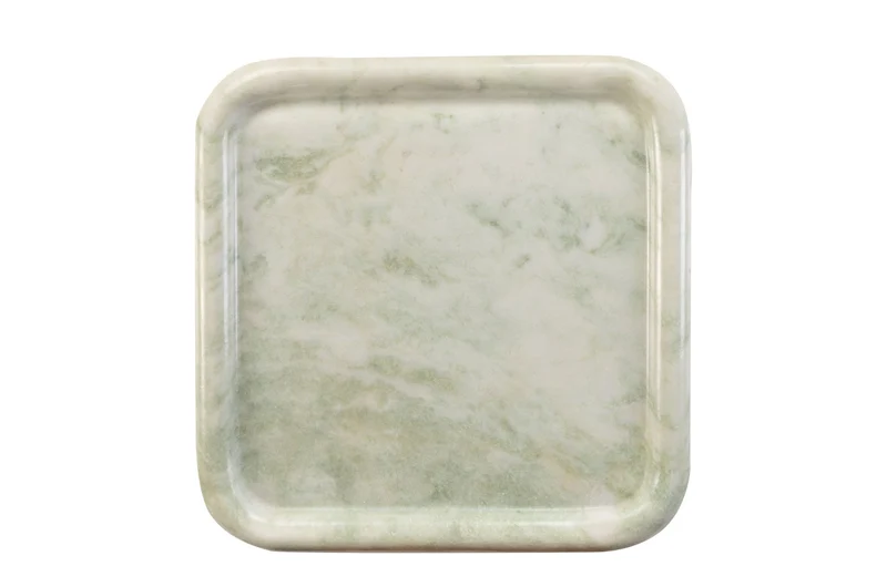 Plateau en marbre blanc carré 40x3cm Saville - Versmissen