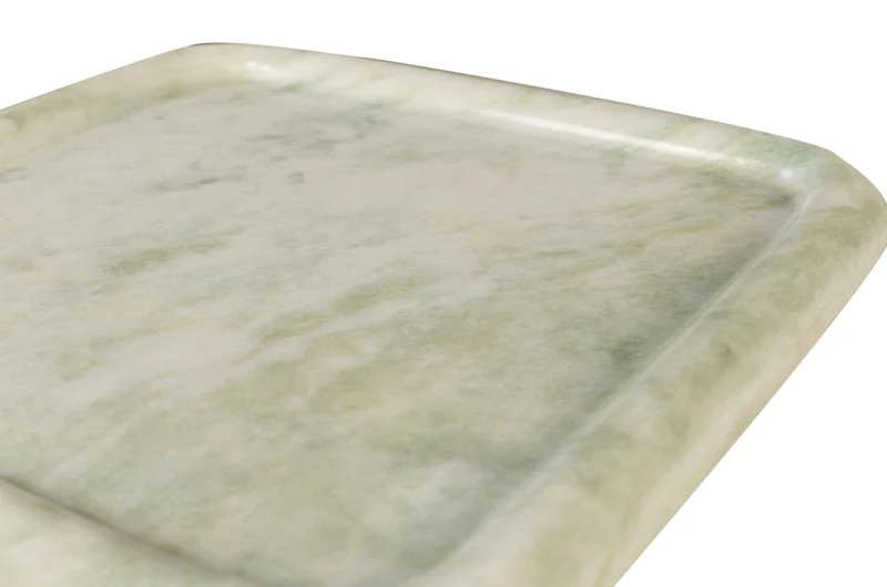 Plateau en marbre blanc carré 40x3cm Saville - Versmissen