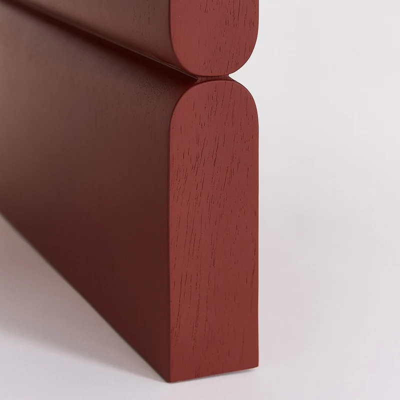 Table basse rectangulaire en bois teinté rouge brulé 118 x 58 x 35 cm Noon - Nobodinoz
