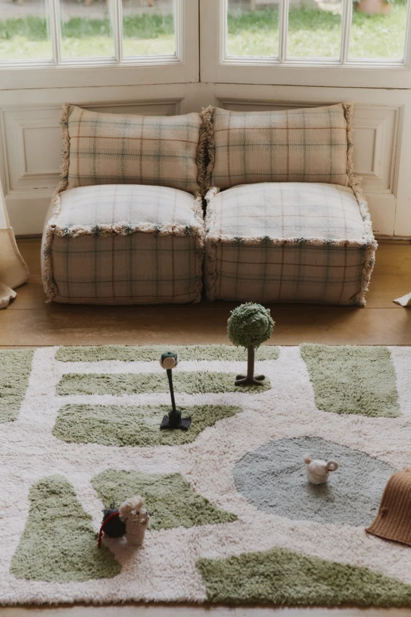 Lorena Canals Pouf Tartan/ Karo