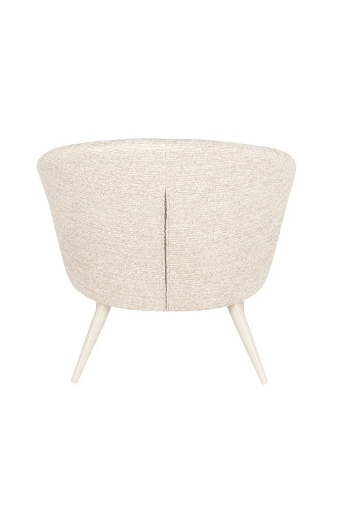 Fauteuil avec accoudoirs en tissu et métal beige Georgia - Dutchbone