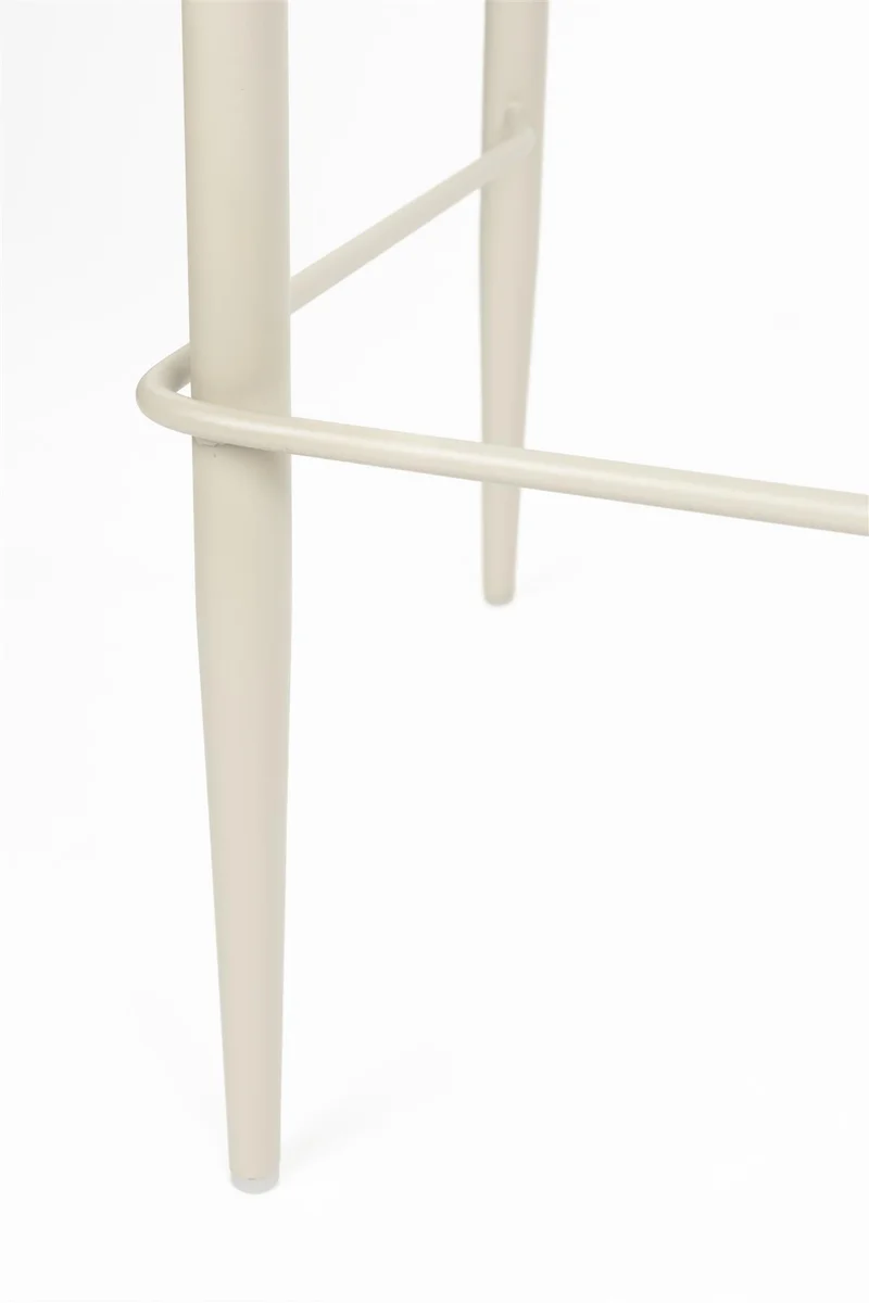 Chaise de bar en tissu et métal beige 73cm Georgia - Dutchbone