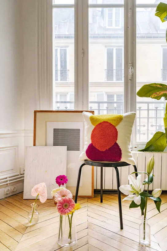 Coussin en laine 45x45cm Good Karma - Colortherapis