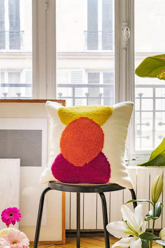 Coussin en laine 45x45cm Good Karma - Colortherapis