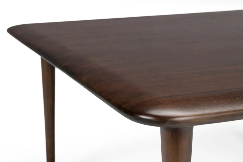 Table basse carrée en bois massif foncé 70x70x33cm Elroy - Dutchbone