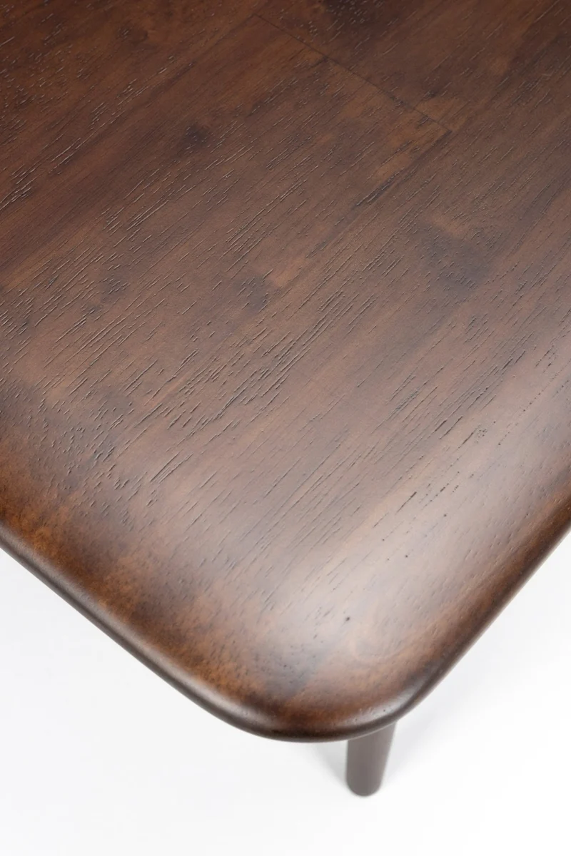 Table basse rectangulaire en bois massif foncé 85x38x38cm Elroy - Dutchbone