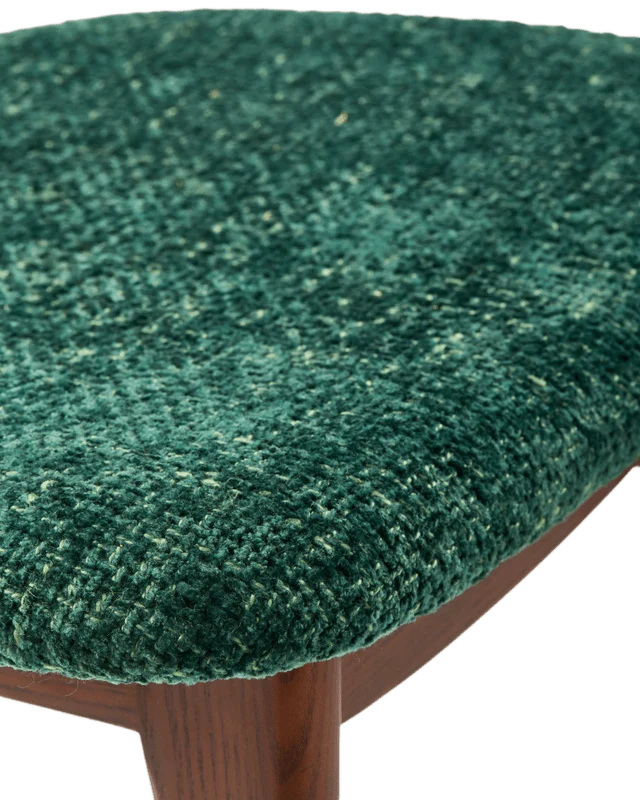 Chaise de salle à manger en tissu vert foncé et bois de frêne Greenish Happy Days - Pols Potten