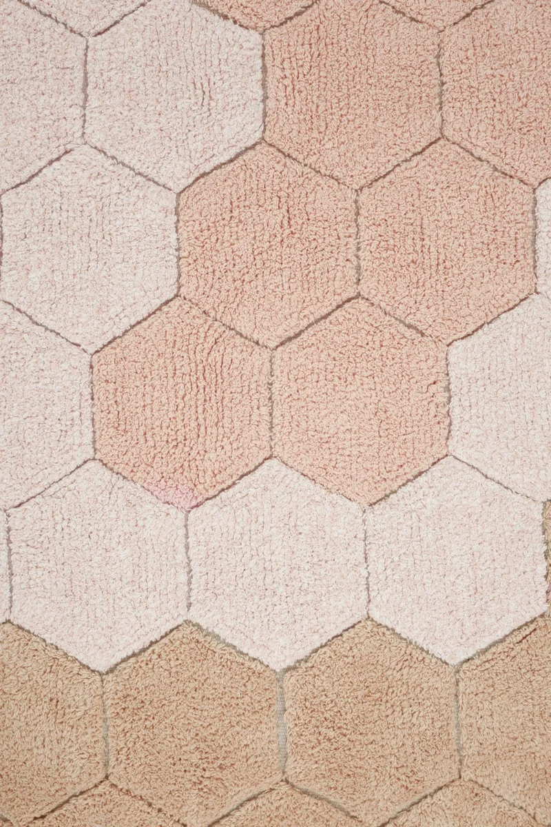Lorena Canals Runder Teppich Honeycomb Rose