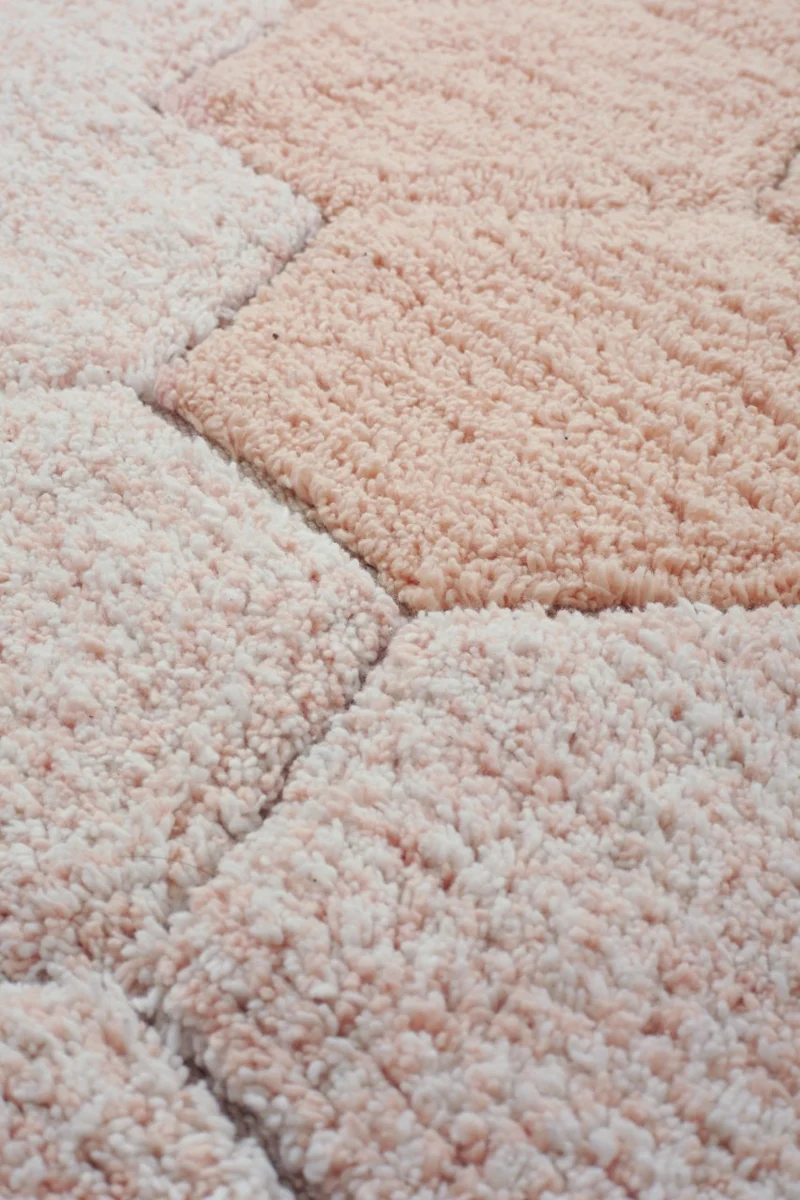 Lorena Canals Runder Teppich Honeycomb Rose
