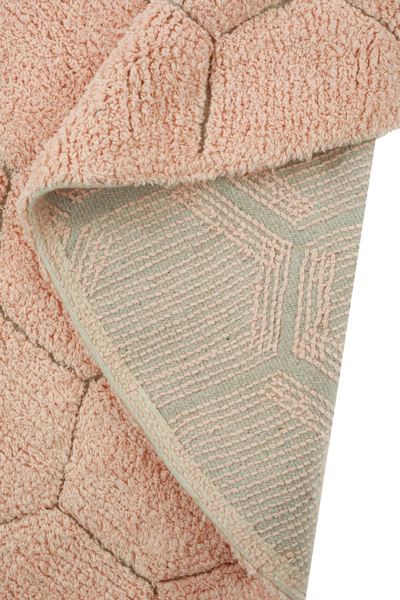 Lorena Canals Runder Teppich Honeycomb Rose