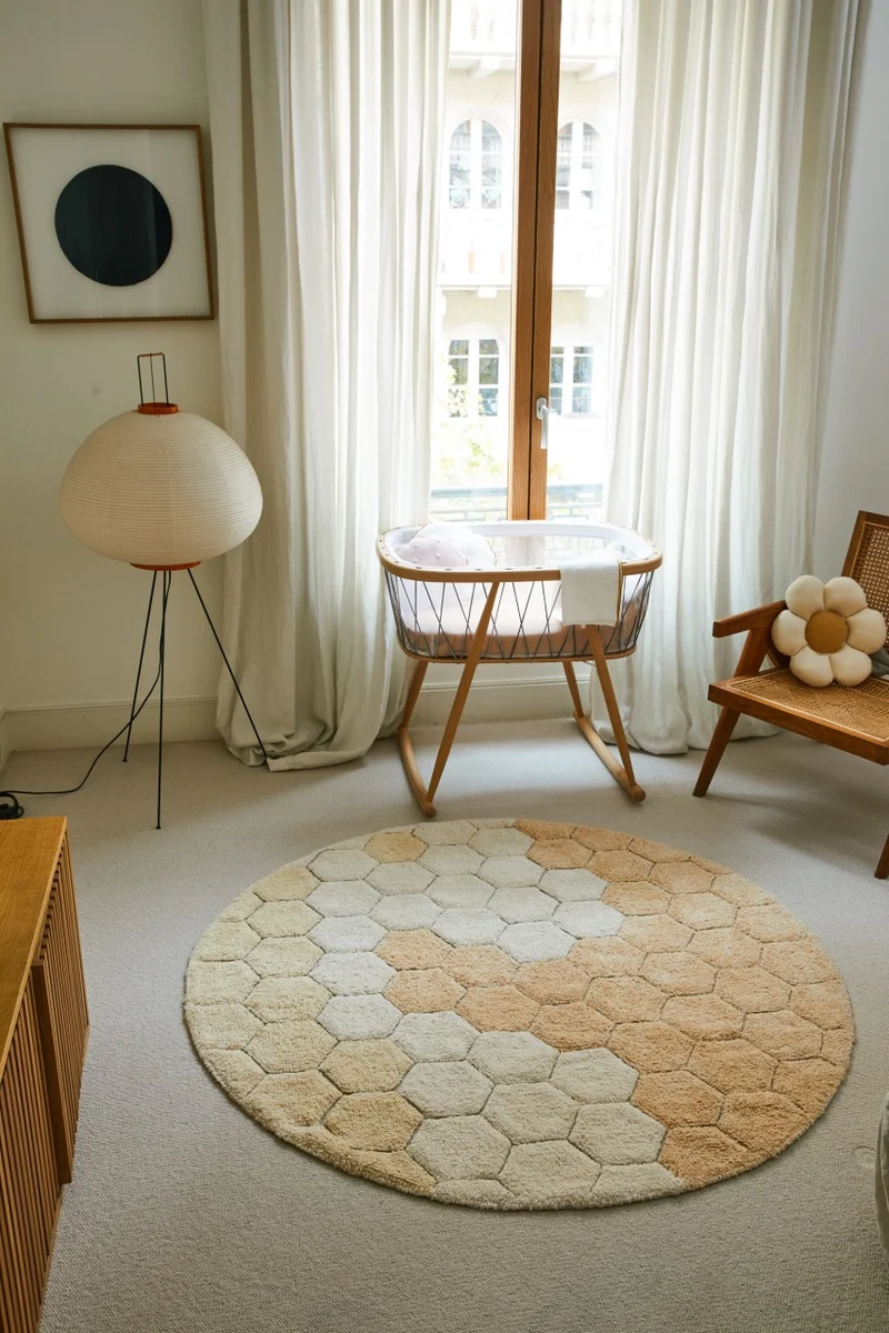 Lorena Canals Runder Teppich Honeycomb