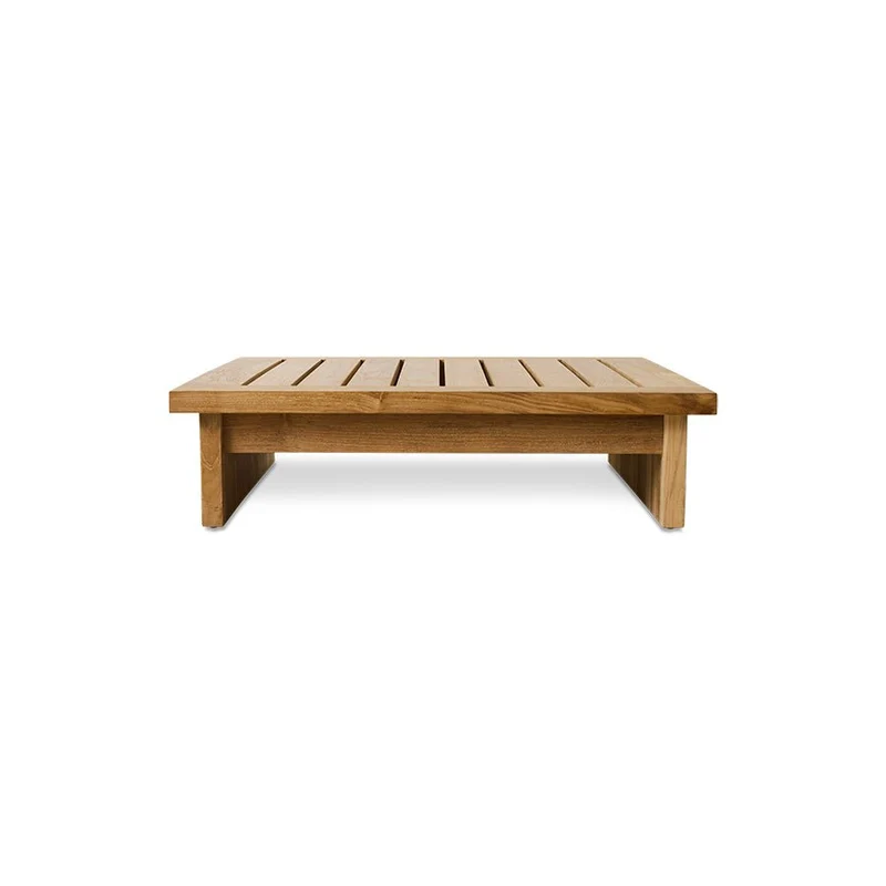 Pouf d'extérieur en teck 88x38cm Hocker - HKliving