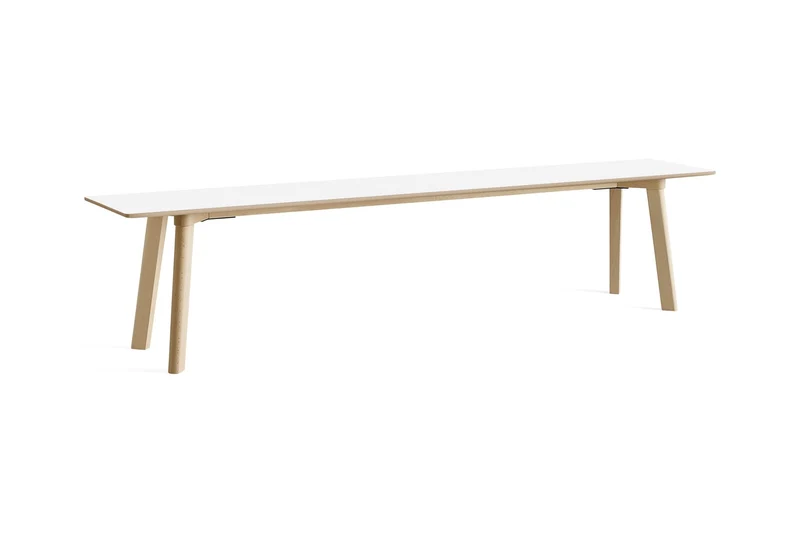 Banc en bois blanc 75x35x45 cm CPH Deux 215 - HAY
