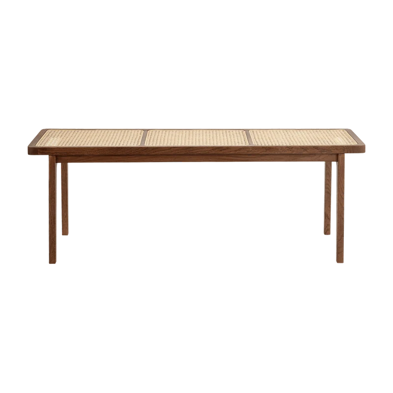 Banc en chêne fumé noir et cannage Le Roi - Norr11