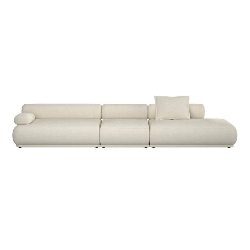 Canapé côté gauche en tissu beige 4,5 places Rembrandt - Zuiver