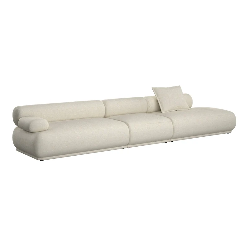 Canapé côté gauche en tissu beige 4,5 places Rembrandt - Zuiver