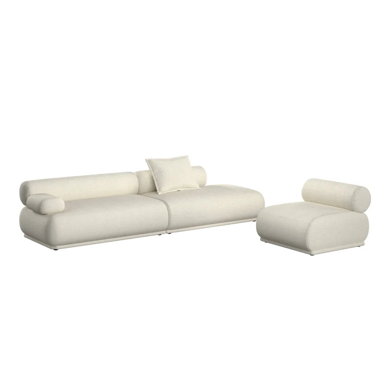Canapé côté gauche en tissu beige 4,5 places Rembrandt - Zuiver
