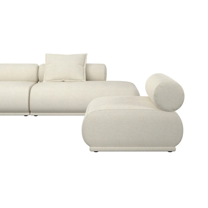 Canapé côté gauche en tissu beige 4,5 places Rembrandt - Zuiver