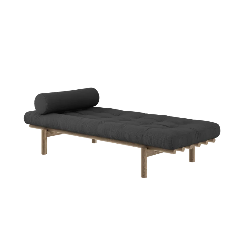Lit de jour en pin massif avec matelas charbon 72x200cm Next - Karup Design